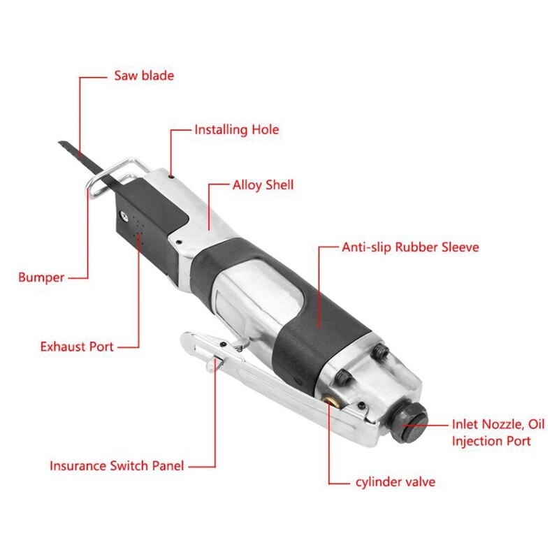 Industrial Alloy Air Body Saber Pneumatic File Reciprocating Saws Cutting Tool 1/4 Pneumatic Reciprocating Saws