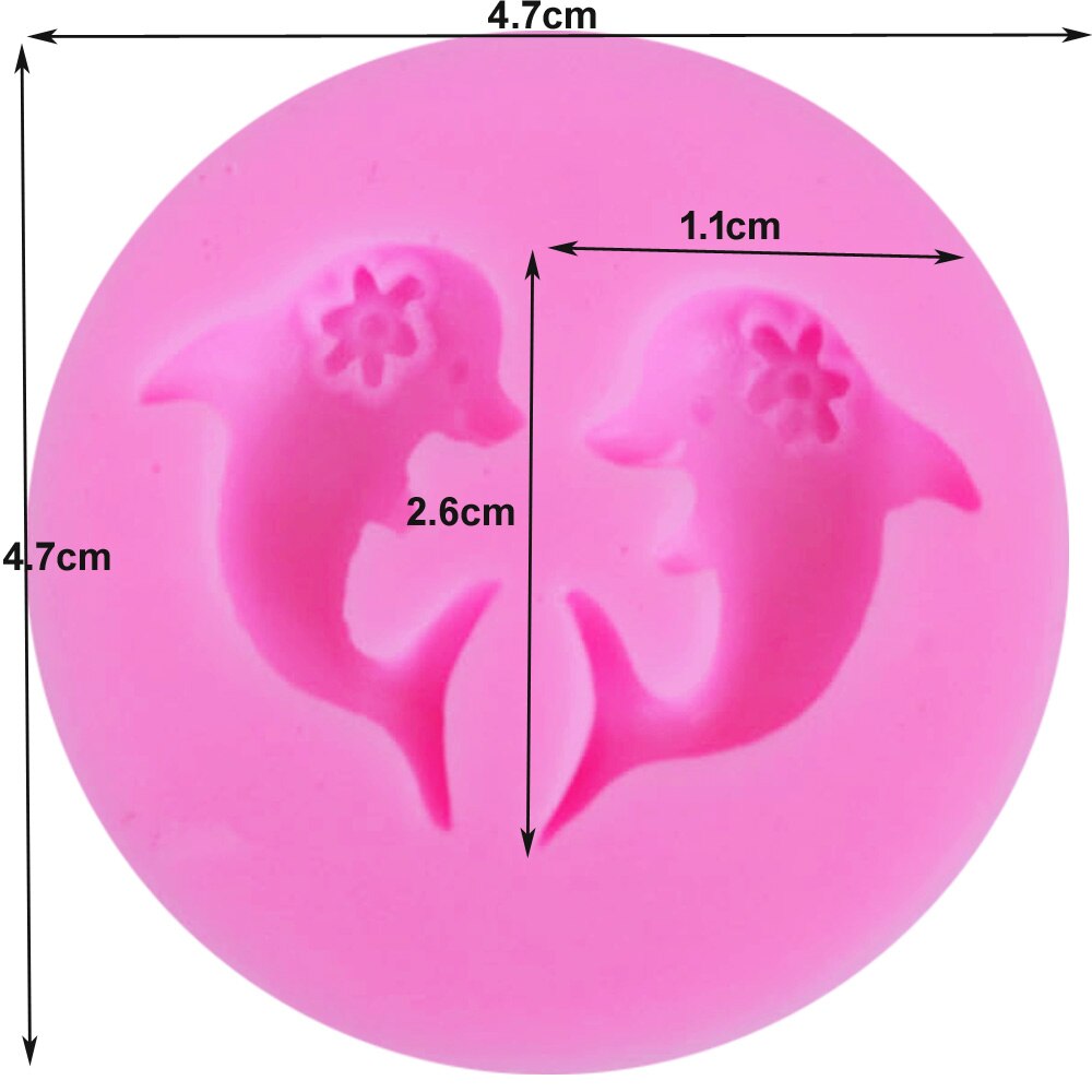 Byjunyeor  m237 delfin uv harts silikonform fondant choklad godis klubba kristall epoxi mjuk lera bakverktyg