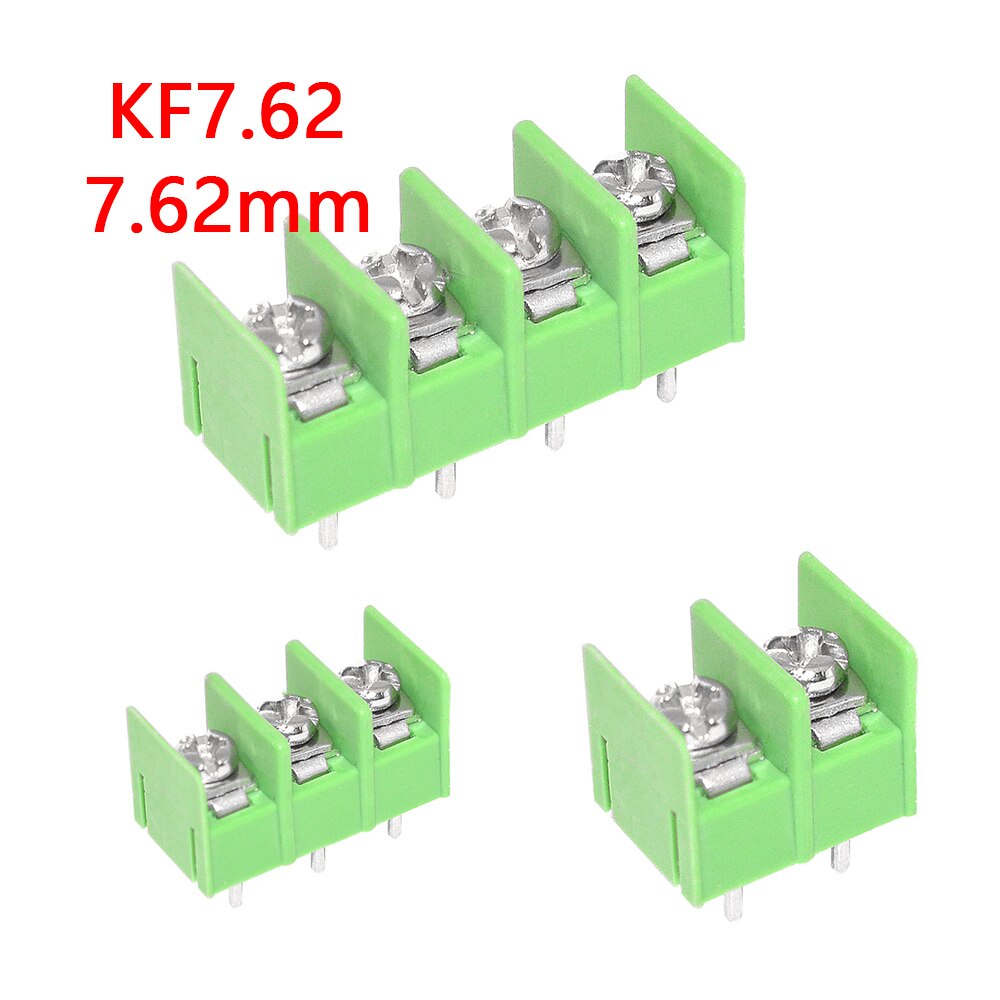 7.62 mm KF7.62 - 2P 3P 4P MG 762 - 2P 3P 4P Pin Can be spliced Screw Terminal Block Connector Green 7.62mm Pitch