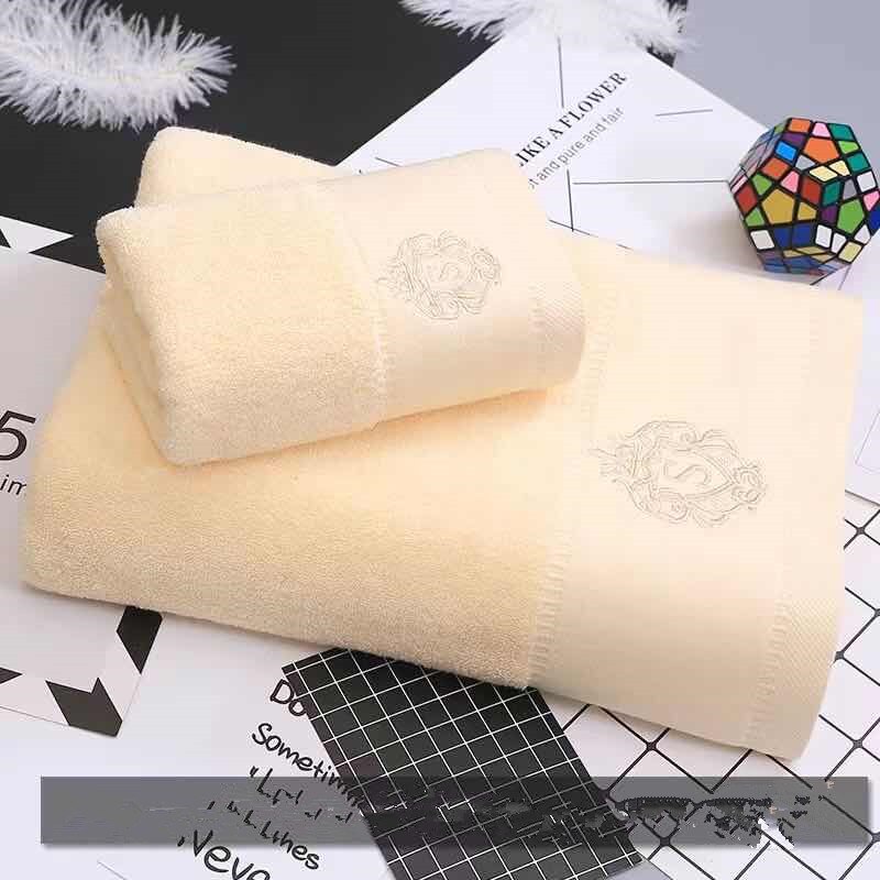 100% cotton towel household towel face towel soft and comfortable thickened adult sports handkerchief white gray blue: Yellow