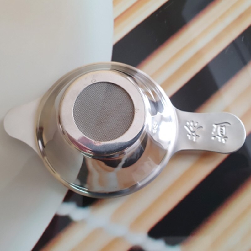 1 stk genanvendeligt tefilter i rustfrit stål finmasket te infuser bladtragt te si tilbehør tilbehør til køkkenværktøj