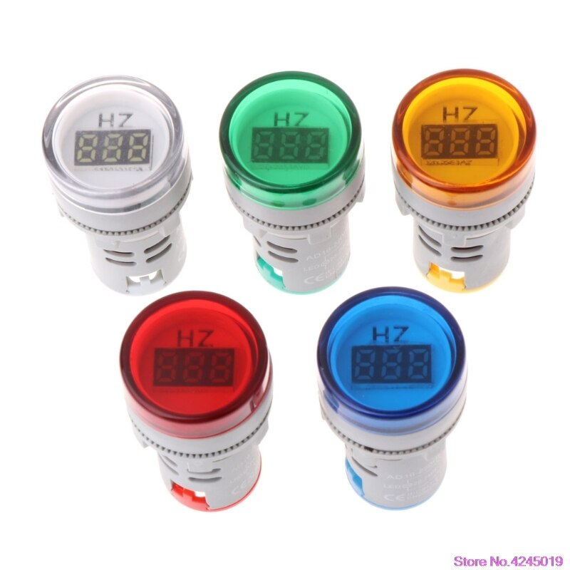 22mm hertz ac frekvensmåler ledet digitalt display indikator signal lampe lyser