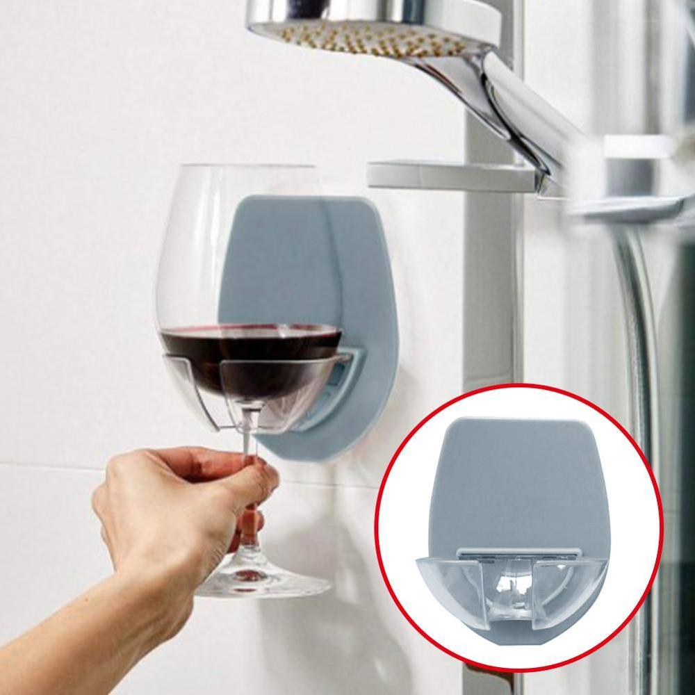 Hushållshållare i plast vinglas för badet dusch glas vinställ glasställ stark silkeslen förvaring kök rödvin  i3 b 9