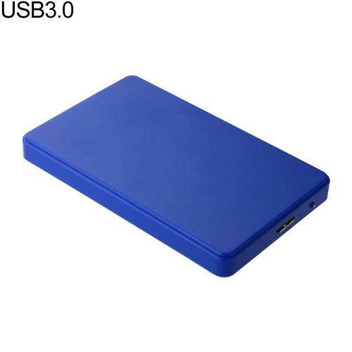 Usb3.0/2.0 2.5 polegada sata hdd ssd gabinete móvel caixa de disco rígido para o portátil: Blue USB3 0