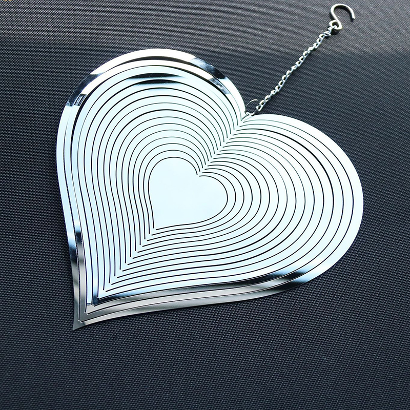 Kinetic Wind Spinner Outdoor Metal, Stainless Steel Hanging Wind Spinners for Yard and Garden Wind Spinners, 360° Rotating Hook: 20cm