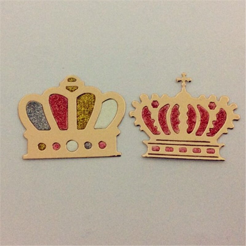 2pcs Crown Metal Die Cuts Cutting Dies For DIY Scrapbooking Embossing Paper Cards Decorative Crafts