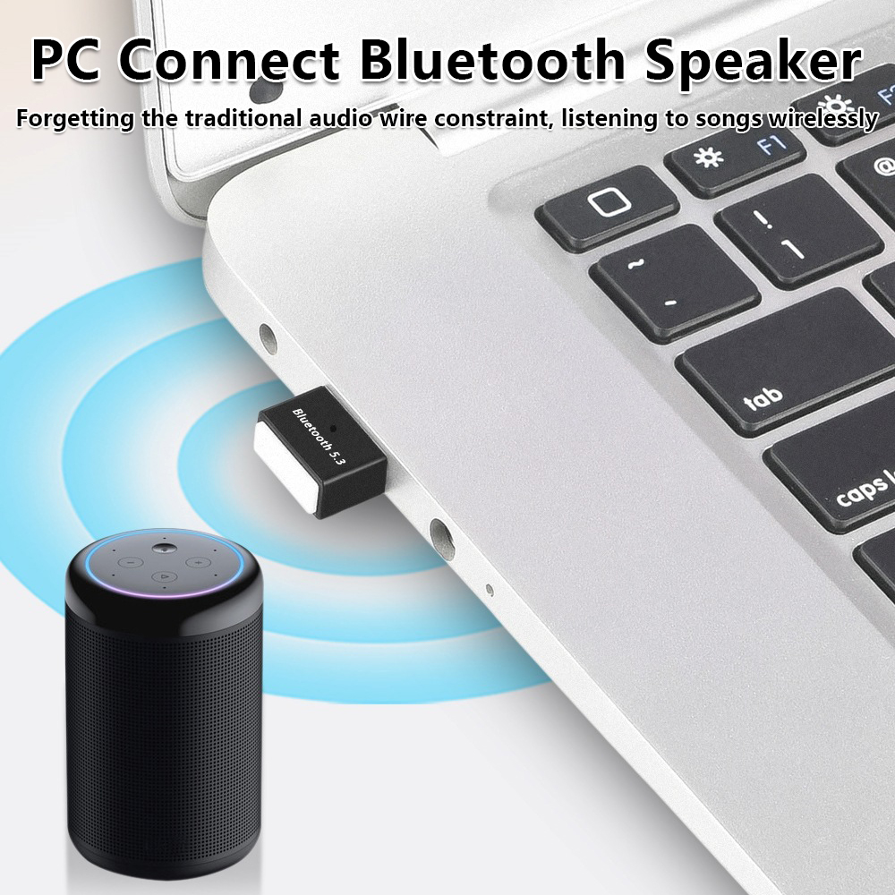 Bezprzewodowy adapter Bluetooth 5.3 USB Odbiornik BT Darmowy sterownik do laptopa PC 7 urządzeń podłącz klucz adaptera odległości 20 metrów