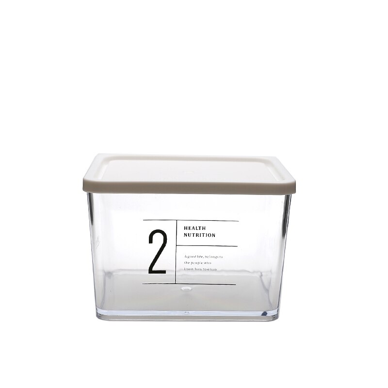 Kitchen Food Grade Plastic Storage Container Transparent Refrigerator Fresh-Keeping Box Sealing Food Preservation Cans: b