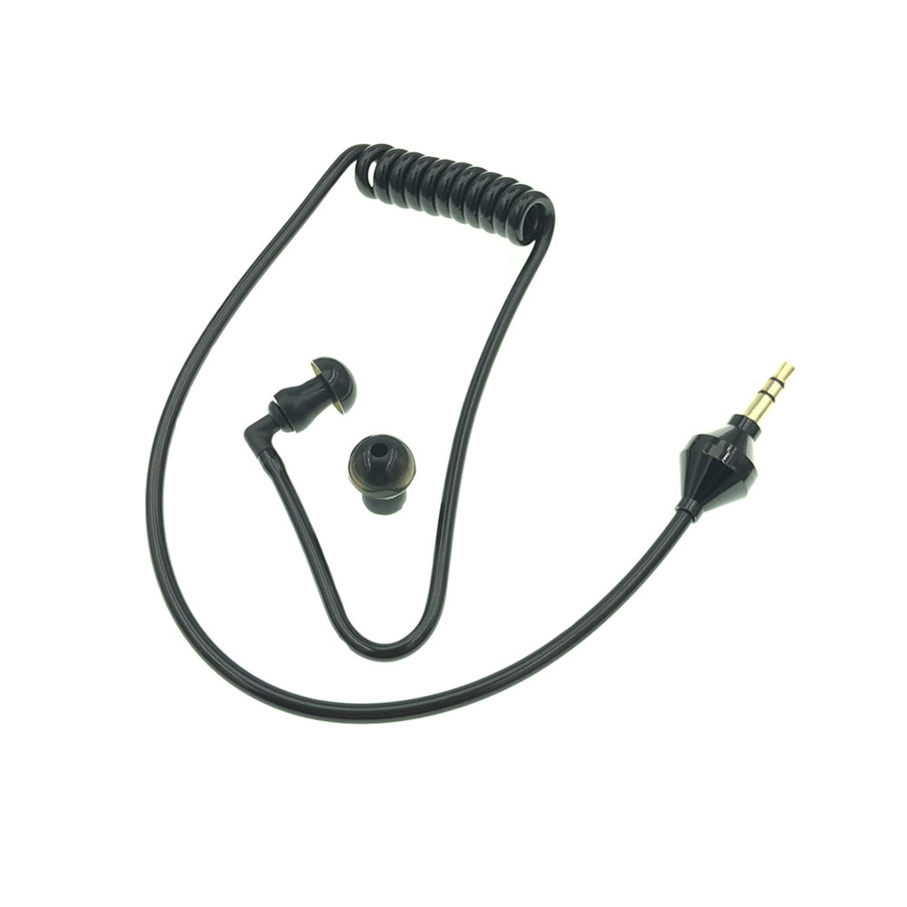 3.5mm Single Side Cell Phone Headset Single Hearing Radiation Headset Vacuum Spiral Tube Air Conduit MP3/4 Use