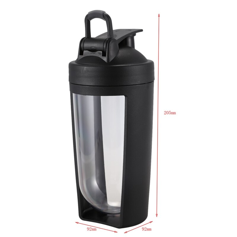 750ml pulver shaker protein shaker flaska stor kapacitet vattenflaska utomhus sport dryck mixer min vattenflaska svart