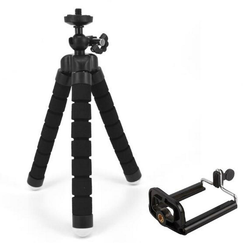 Universel sans fil Bluetooth trépied support à distance Flexible pieuvre téléphone caméra Selfie bâton trépied montage support de poulpe: black