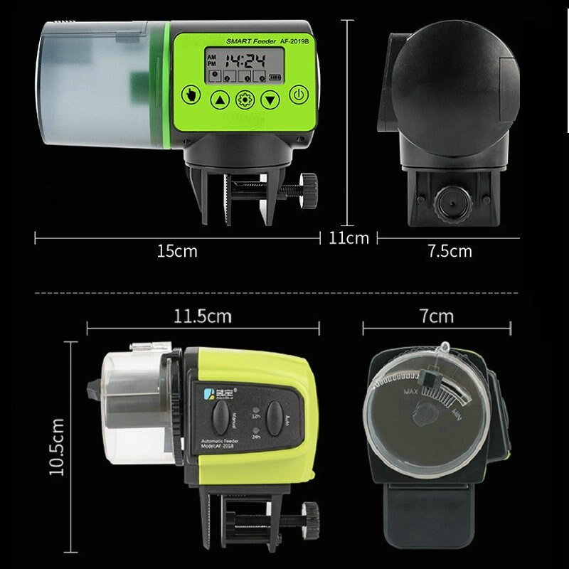 Smart Fish Feeder Aquarium Fish Tank Automatic Feeder LCD Electrical Timer Feeder Food Feeding Dispenser Tool