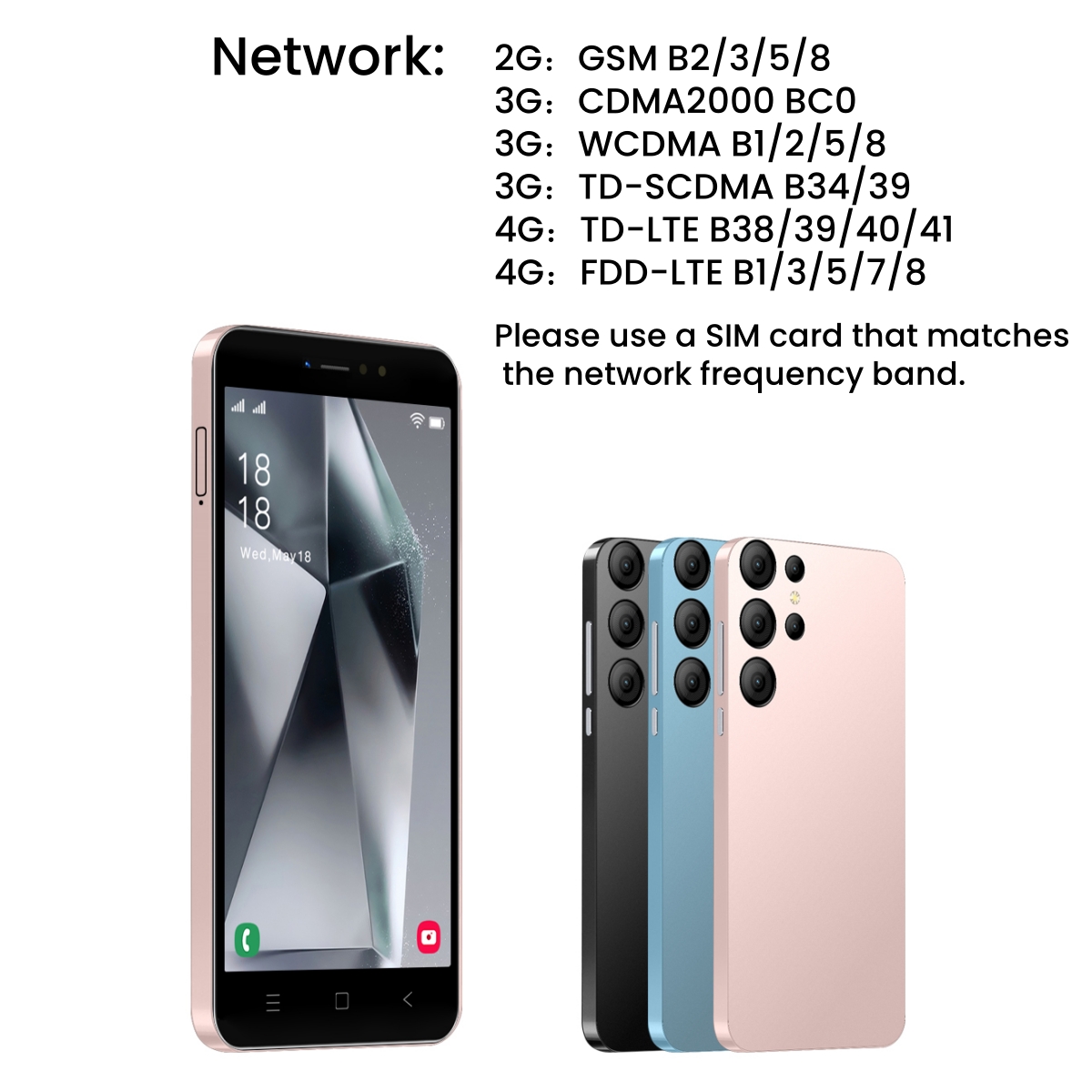 FUFFI-Smartphone, 6,1 polegadas, 3 + 32 GB ROM, câmera de 16 MP, Android, rede 4G, telefones celulares, SIM dupla, Octa Core, celulares