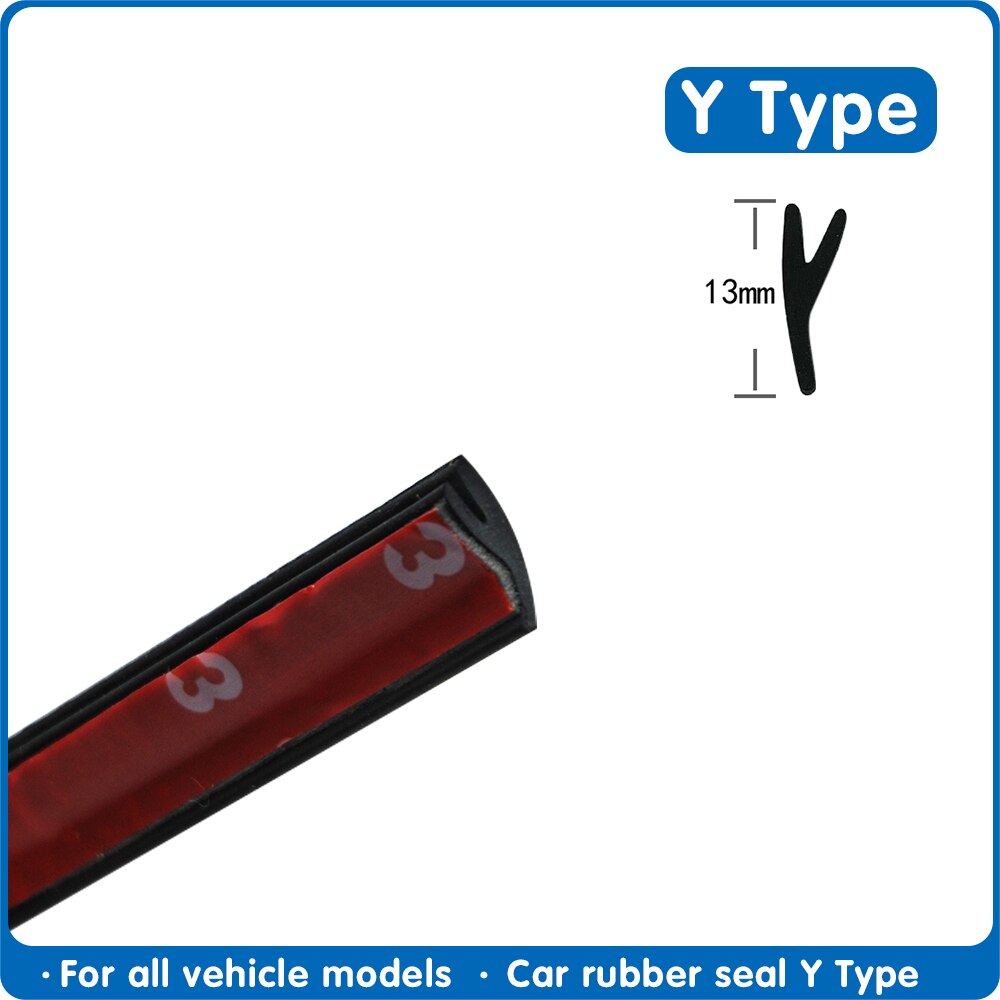 Y-type auto rubberen afdichting voor auto voorruitbeschermers voor de voor- en achterruit, auto raamafdichting, rubberen dakafdichtingsstrips voor de voorruit