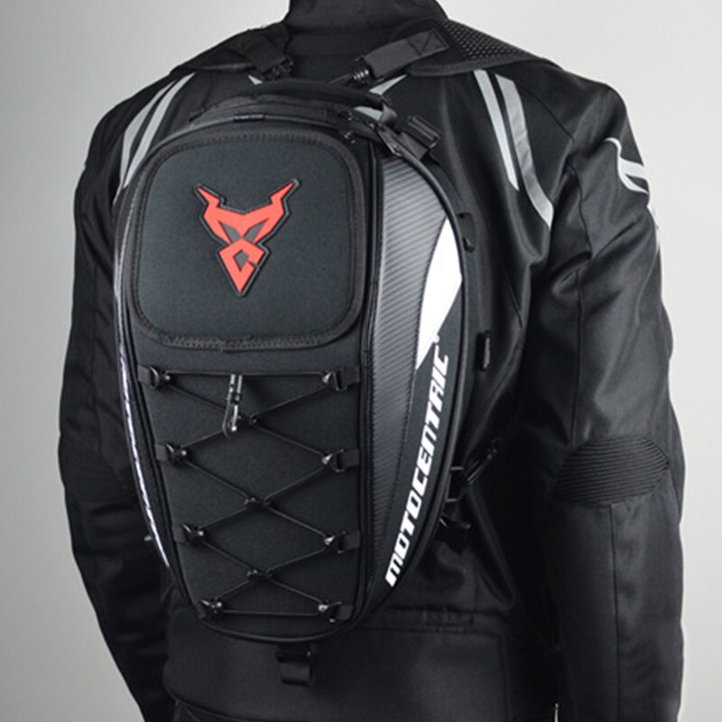 Waterproof Motorcycle Tail Bag Durable Rear Motorcycle Seat Bag High Capacity Backpack Tote WHShopping: Red