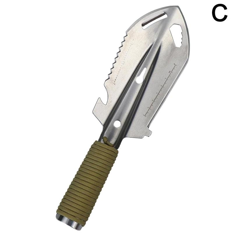 Steel Garden Shovel Spade Weeder With Sawtooth Ruler Trowel Wrench Tool Spear Knife Hex Garden Digging: C