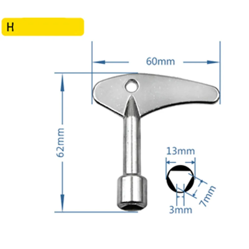 De Sleutel Fit Voor Driehoek Lock Vierkante Lock Aërodynamische Slot Dat Worden Toegepast Op Trein High-Speed Rail Lift en Kastdeur: Sky Blue