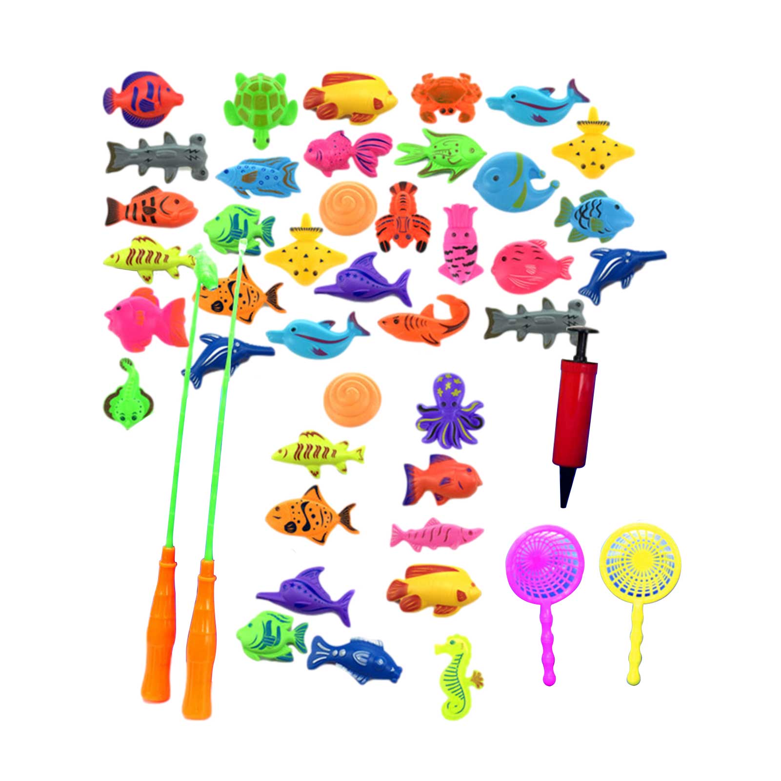 Magnetic Fishing Game Toys Baby Shower Games Fishing Bath Toy Bathtub Fishing Toys For Bath Bathroom Pool Water Toys: Default Title