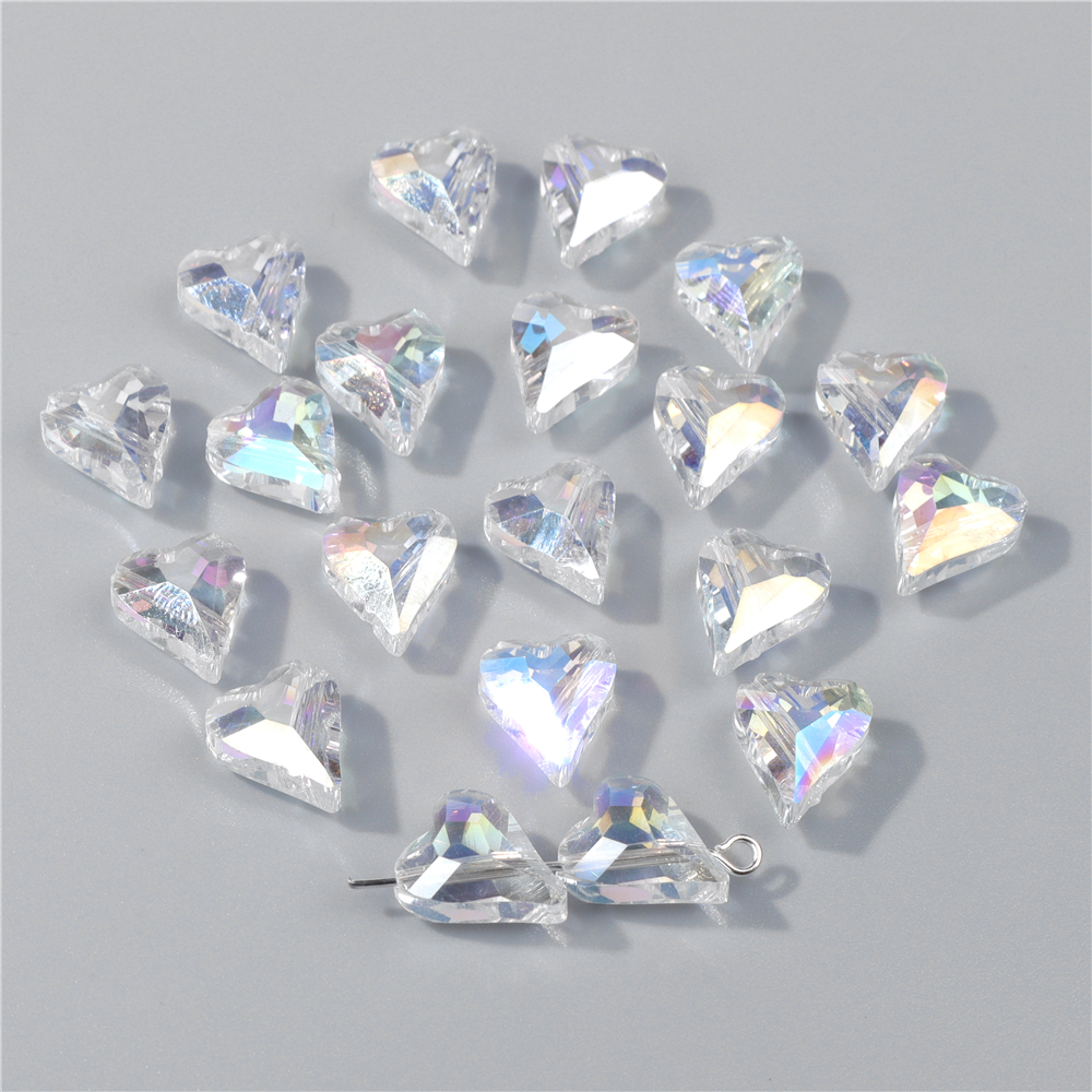 30 Uds. Cuentas facetadas de cristal con purpurina, cuentas multicolores con forma de mariposa para fabricación de joyería, piezas para collar de pulsera Diy