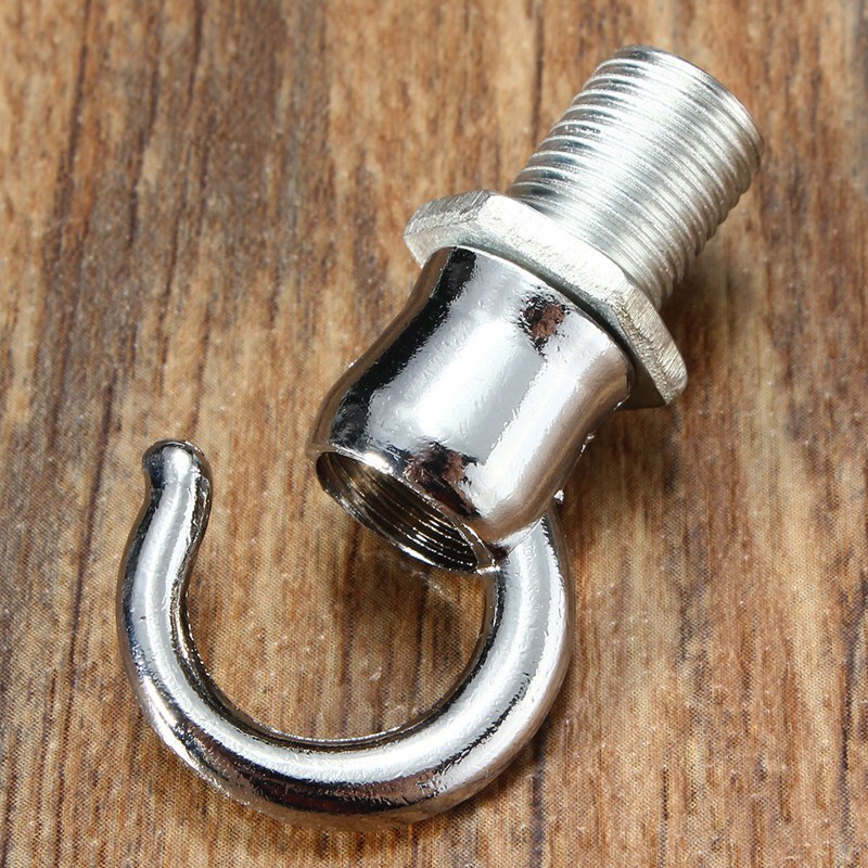 10mm -säikeinen  m10 retro -antiikki -vintage -metallikatto -ruusuvalo kattokruunu, jossa ruuviliittimet, jotka avaavat sileän tyylin: Kromi