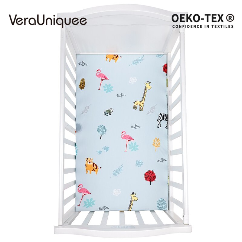 Verauniquee baby lakan 100%  polyester spädbarn baby elastiskt inpassad lakan mjukt andas pojkar lakan för barn sängkläder: Babylakan 6