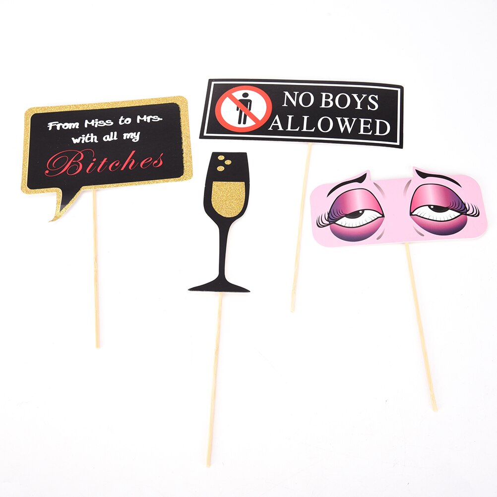 31 Stks/partij Bachelorette Party Photo Booth Props Girls Night Out Vrijgezellenfeest Decoratie Kits Wedding Bridal Shower Game Gunst