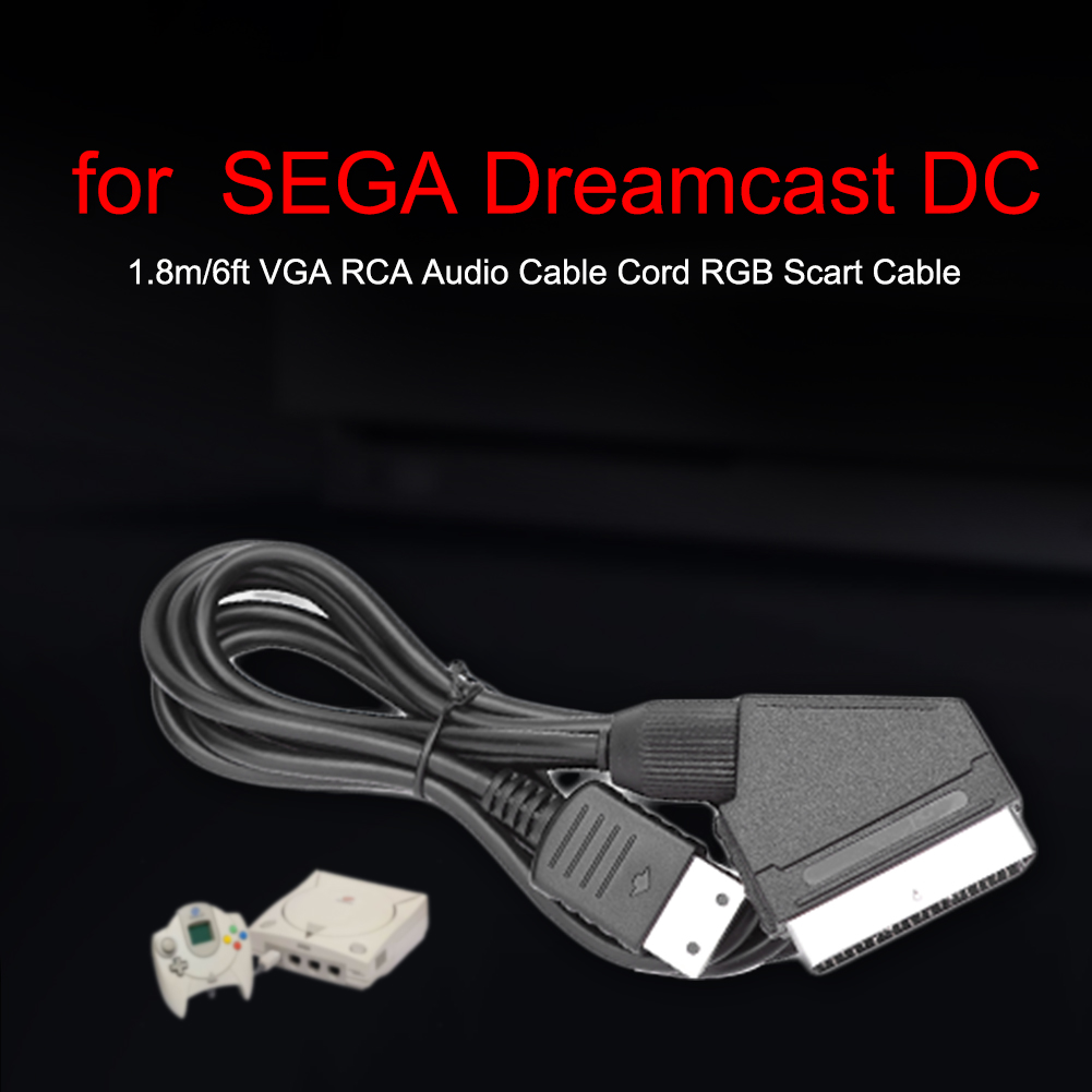 RGB Scart-kabel voor SEGA Dreamcast DC vervangende TV AV-kabel RGB Scart-kabel Image Definition Verbetering