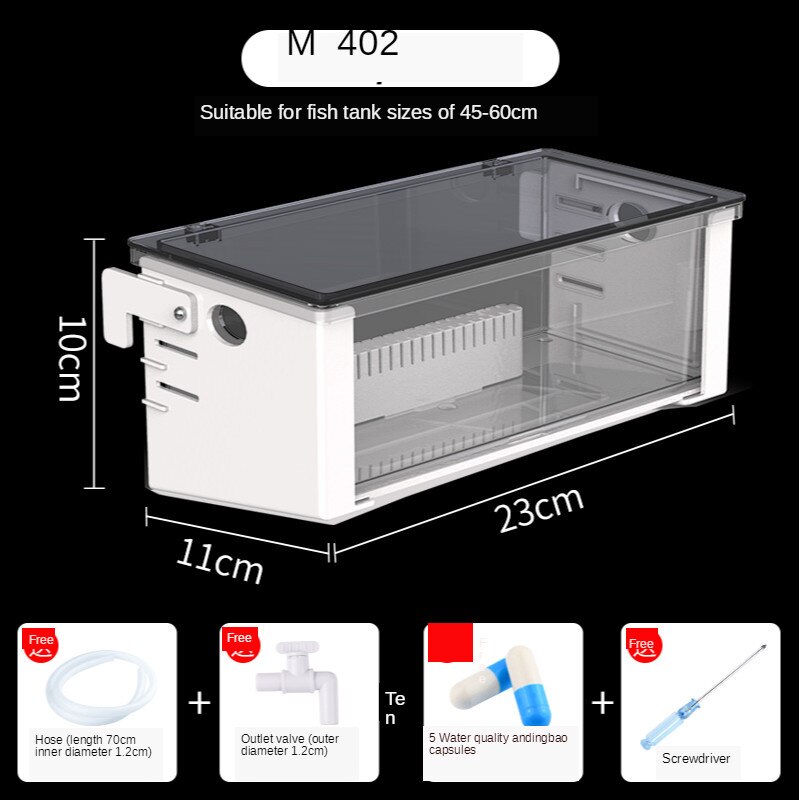 Top filter suction sewage and excrement pumping circulating pump small fish tank hanging wall water purifier water curtain pump: M  402