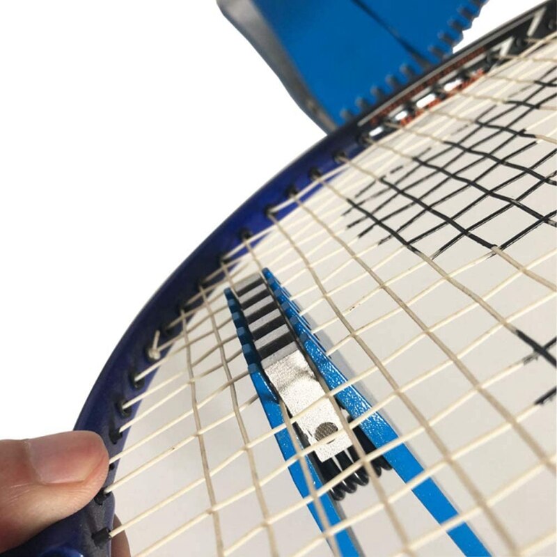 Sportartikelen Badminton Racket Draagbare Praktische Compacte Rijgen Tool Handleiding Vliegende Clip Blauw