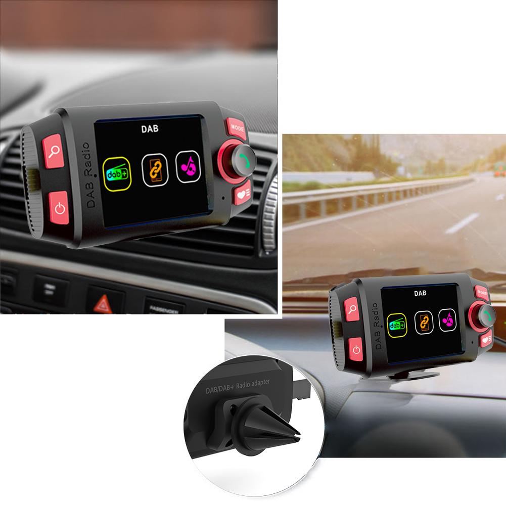 Car DAB Receiver 2.4inch 4 Color Screen Music Playback Bluetooth Player TF Card Aux DAB Digital Stereo MP3 Radio FM Transmitter