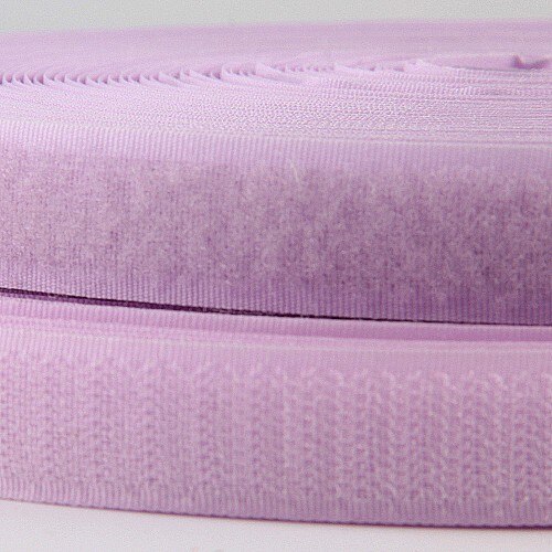 20mm*25 Yard Colorful Velcro Nylon Hook and Loop Tape Adhesive Fastener Sticke No Glue Garment Clothing Sewing Accessories: Light Purple25yards