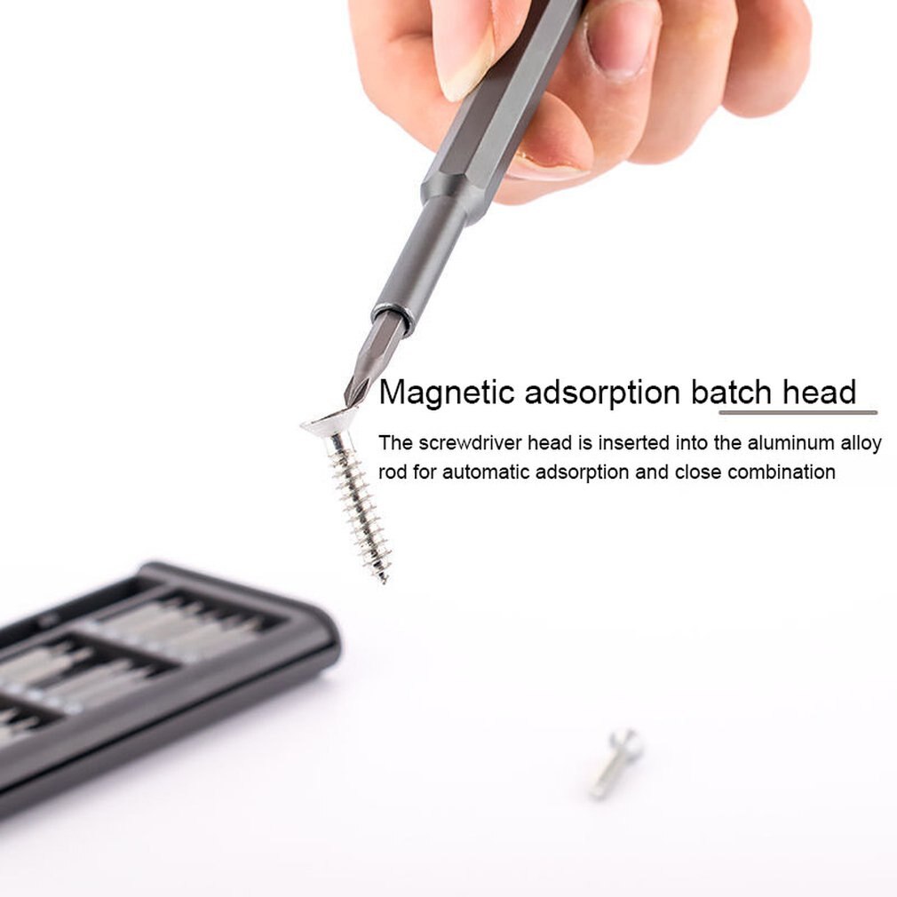 Screwdriver Kit 24 Precision Magnetic Bits DIY Dismountable Screw Driver Set Mini Tool Case For Smart Home PC Phone Repair