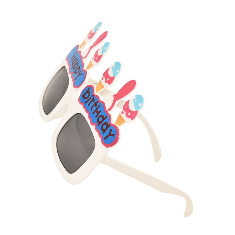 Gafas de sol con de cono de helado, gafas de sol de con estampado de letras, accesorios de foto creativos, gafas de ojos, decoración divertida para de cumpleaños
