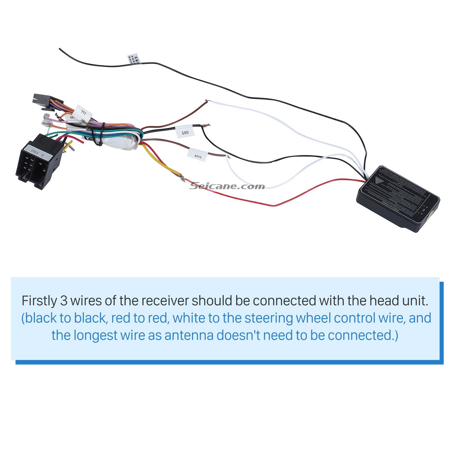 Seicane-Botones de volante para coche, control remoto inalámbrico para coche, reproductor de DVD, Radio, GPS