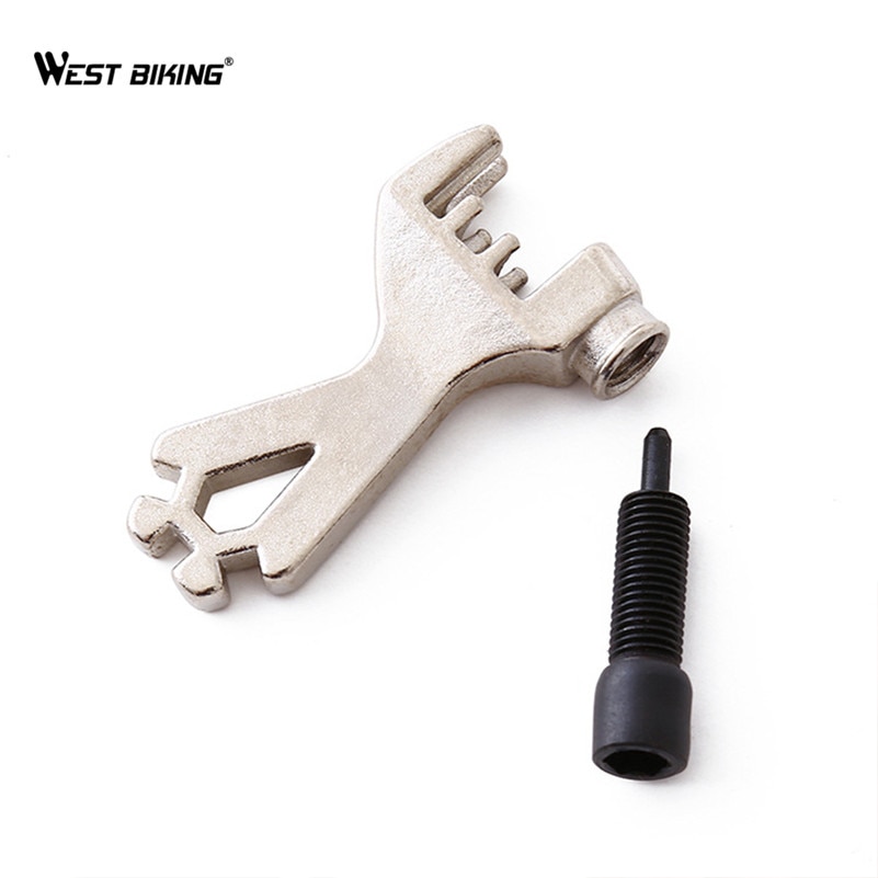 WEST BIKING Bicycle Chain Tool Steel Chain Breaker Spoke Wrench Bicycle Repair Tool Mountain Bike Anti-rust Tool