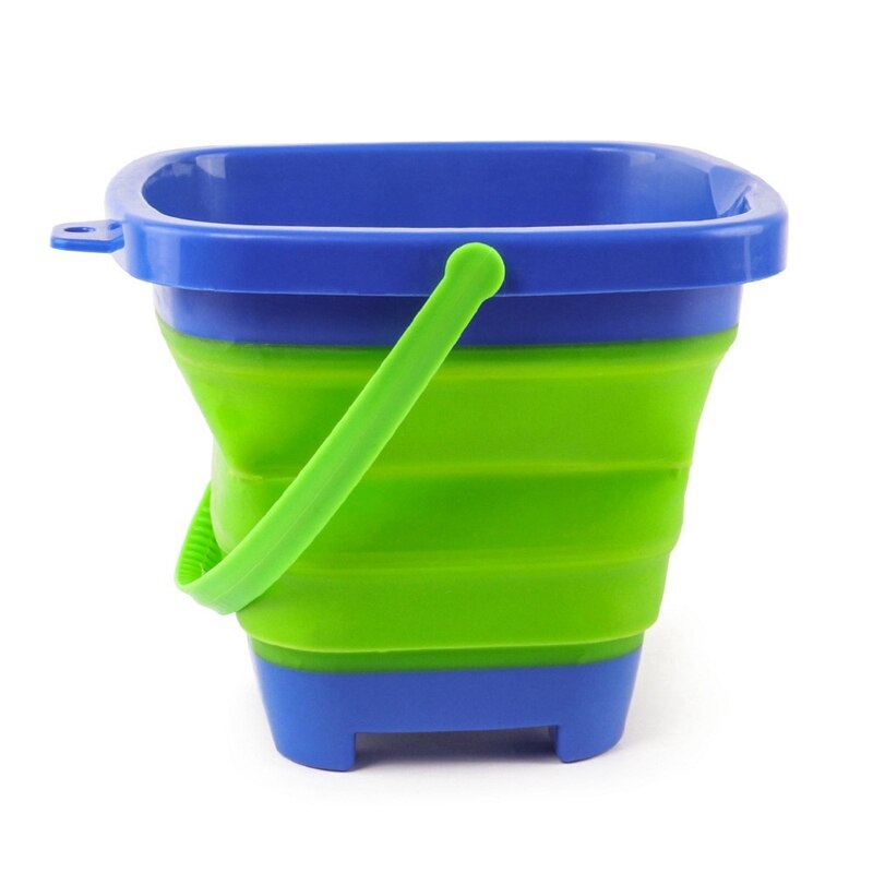 3PCS Foldable Bucket Foldable Pail Bucket Sand Buckets Silicone Collapsible Bucket for Kids Beach Play Camping 2L