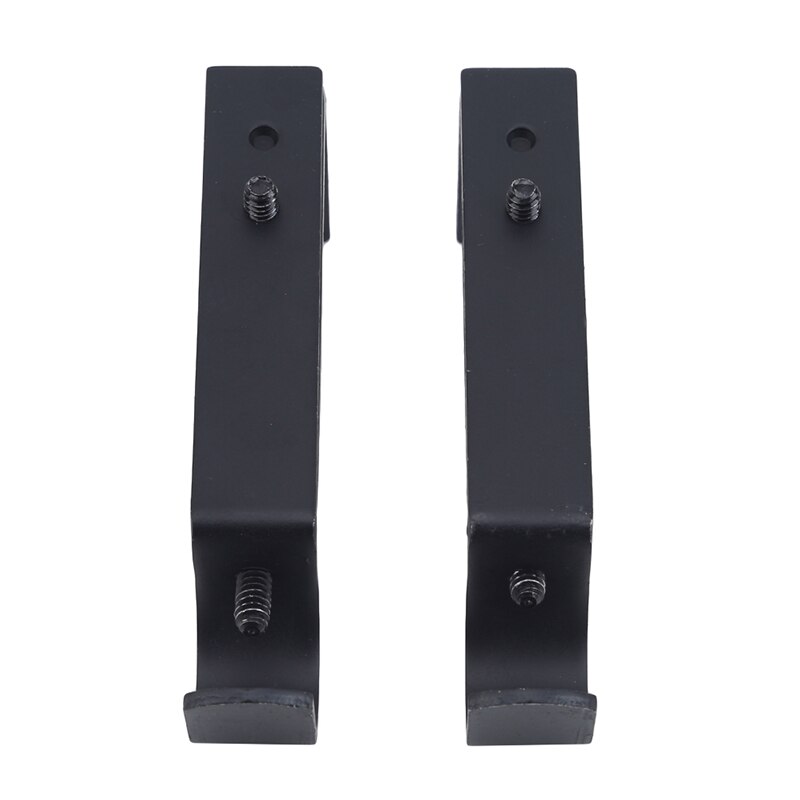 Adjustable Hook Window Accessories Hanging Metal Structure Sturdy Curtain Rod Hook Bracket Holder Decorative Support Fixed: black