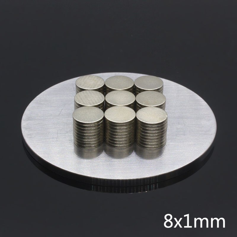 50 Stuks 8X1Mm N35 Mini Kleine Ronde Neodymium Magneet Super Sterke Krachtige Ndfeb Zeldzame Aarde Neodymium Magneet 8X1Mm Ambachten Disc