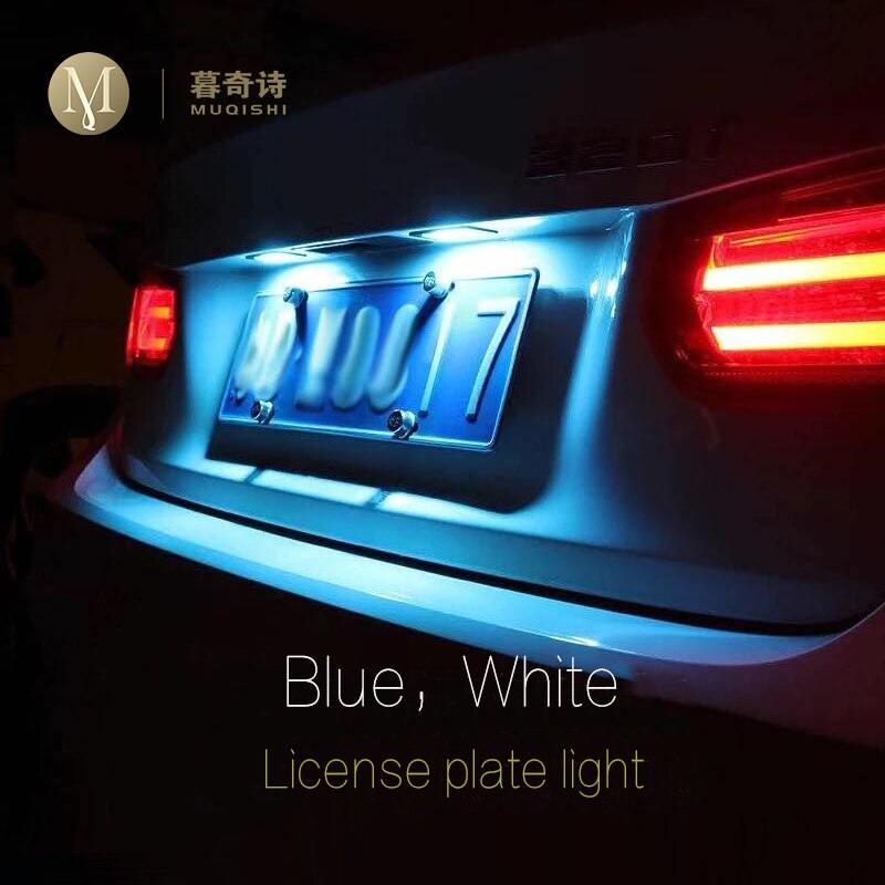 Til volkswagen golf 4 5 6 7 polo 6r bil nummerplade lys nummerplade holder led pære 12v beslag beslag lampe biltilbehør