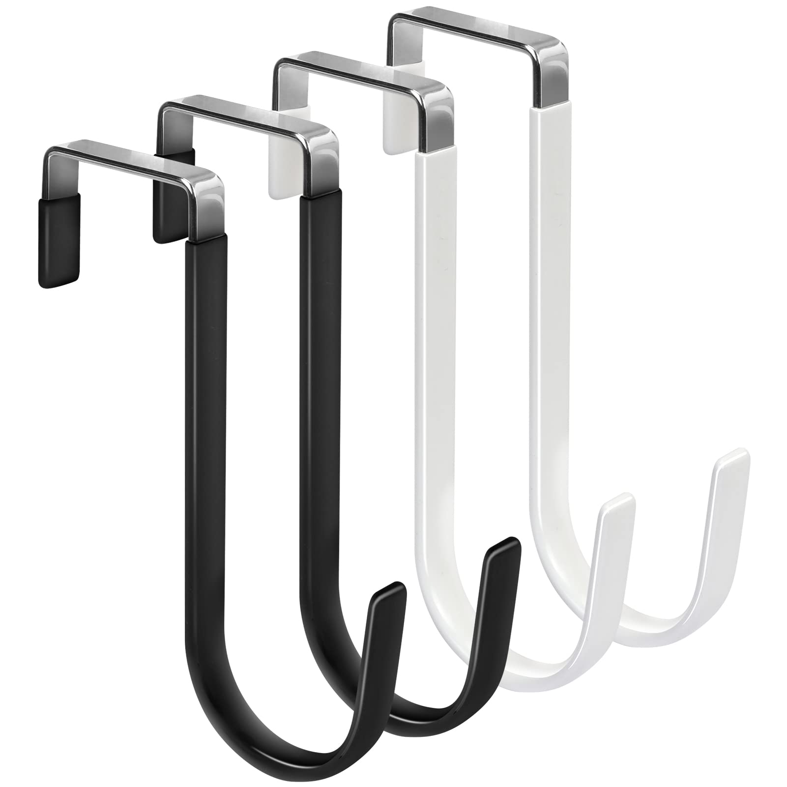 Deurhangers Haken met rubberen organizerhaken voor woonkamer, badkamer, slaapkamer, keuken Hangende kleding, handdoeken, hoeden, jassen: Donker Kaki
