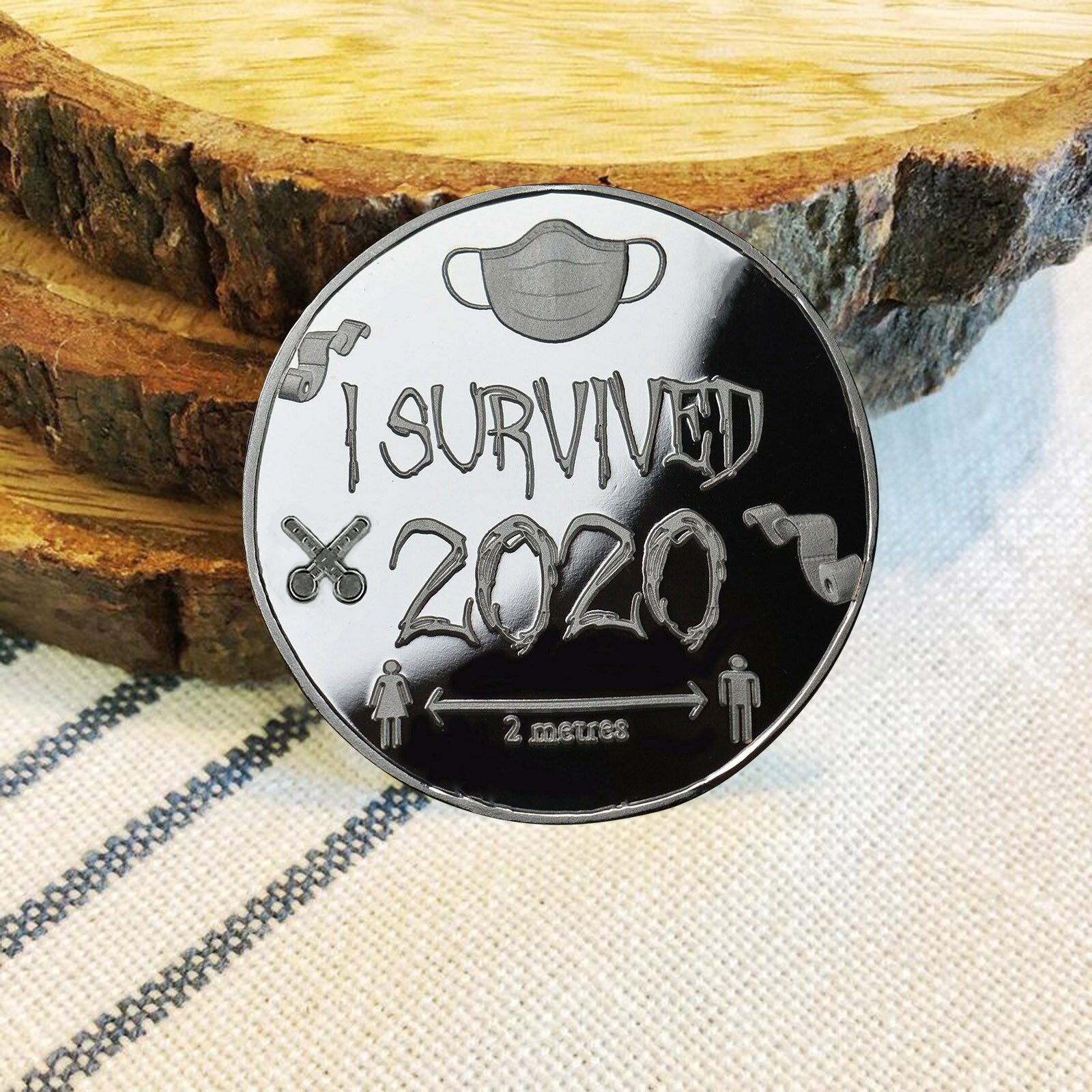 Mental Collection Metal Commemoratives Coin I Survived Commemorative Coin Memories Of The Past Special Souvenir