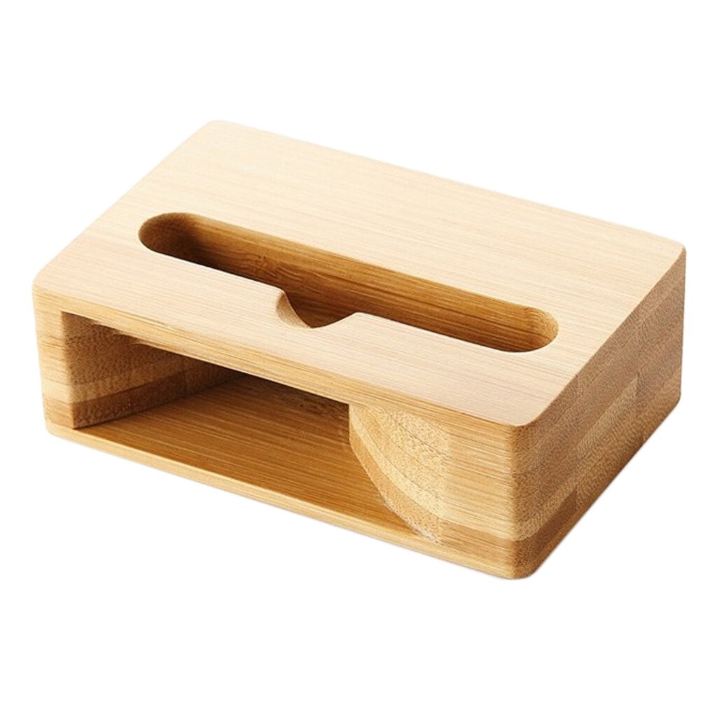 Suporte do telefone celular com amplificador de som de madeira de bambu doca do telefone suporte rack