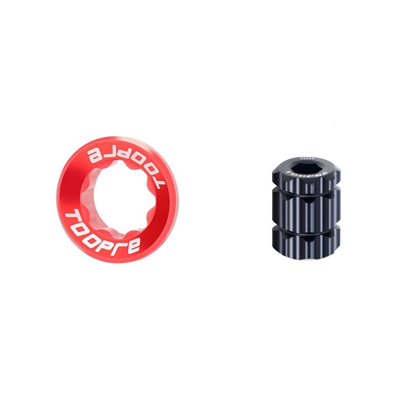 TOOPRE-tornillo de aleación de aluminio para bicicleta de montaña, rueda de cadena integrada Torx, cubierta de manivela EIEIO M20, perno para XT/XTR/SLX/DEORE: M20 Red Black Tool