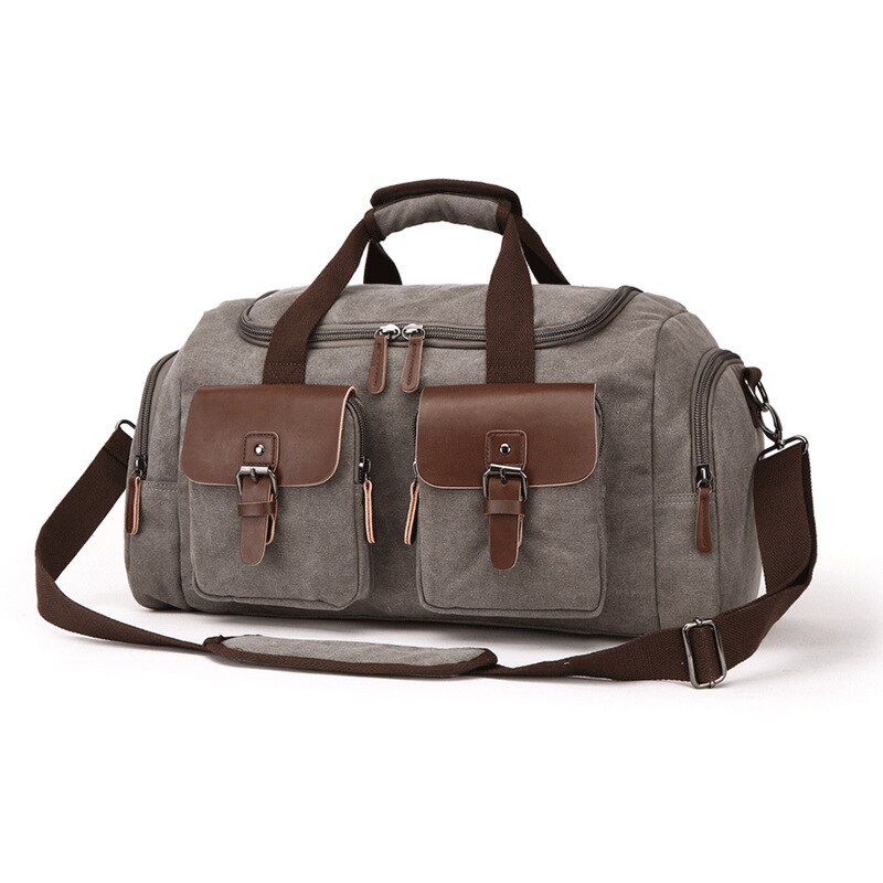 Bolso de viaje de estilo europeo y americano bolso de lona bolso de equipaje de viaje bolso de hombre un hombro: Q329A2