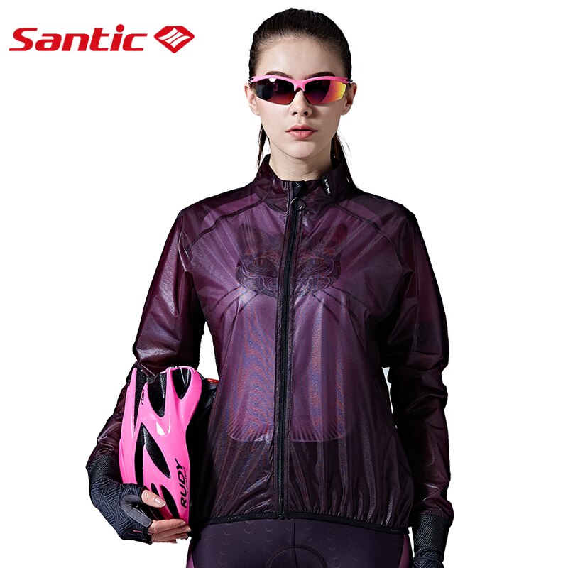 Santic cykling vindtæt jakker vandtætte mænd kvinder solbeskyttende upf 40+  stoffer lille regnfrakke cykeltøj 7 c 07025