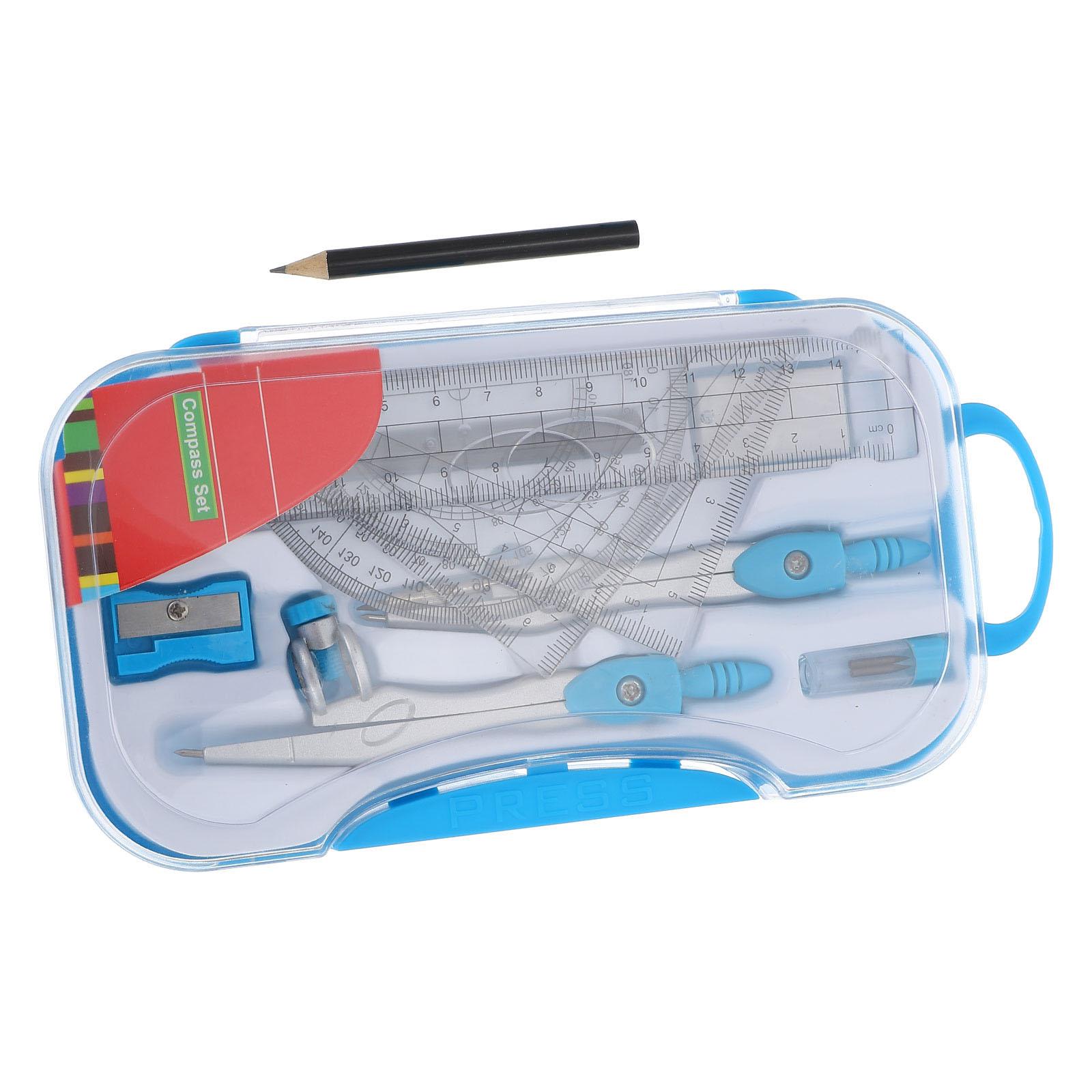Drafting Tools Set Compass Ruler Drawing Kit for Engineer Student Architect Portable Storage Box Equipped