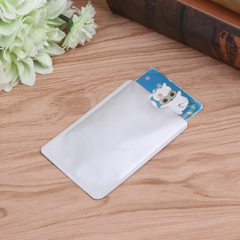 Anti-Scan Card Sleeve Credit RFID Card Protector Anti-magnetic Aluminum Foil Portable Bank Card Holder