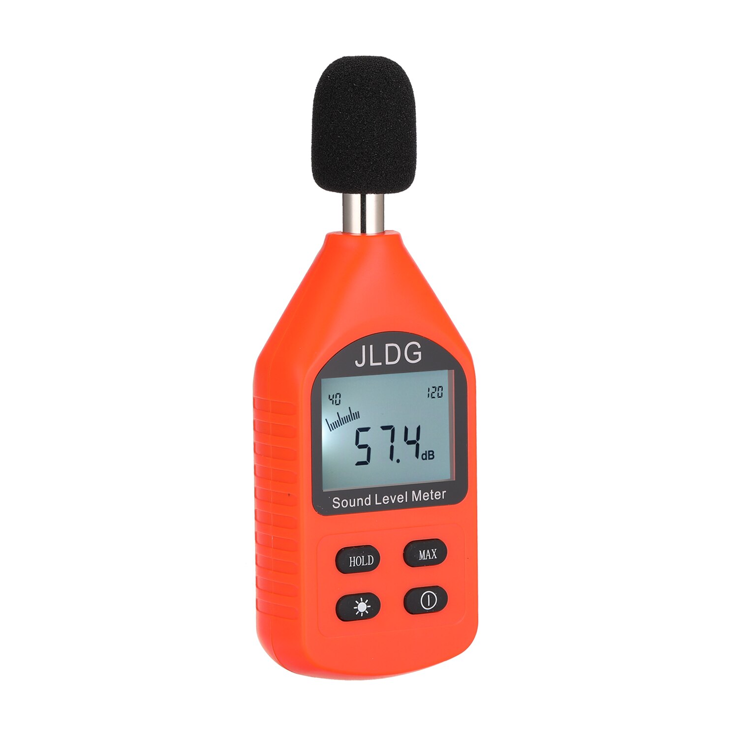 JD-105 Digital Noise Detector Mini Lightweight High Accuracy Decibel Monitoring Device Sound Level Meter with LCD Backlight