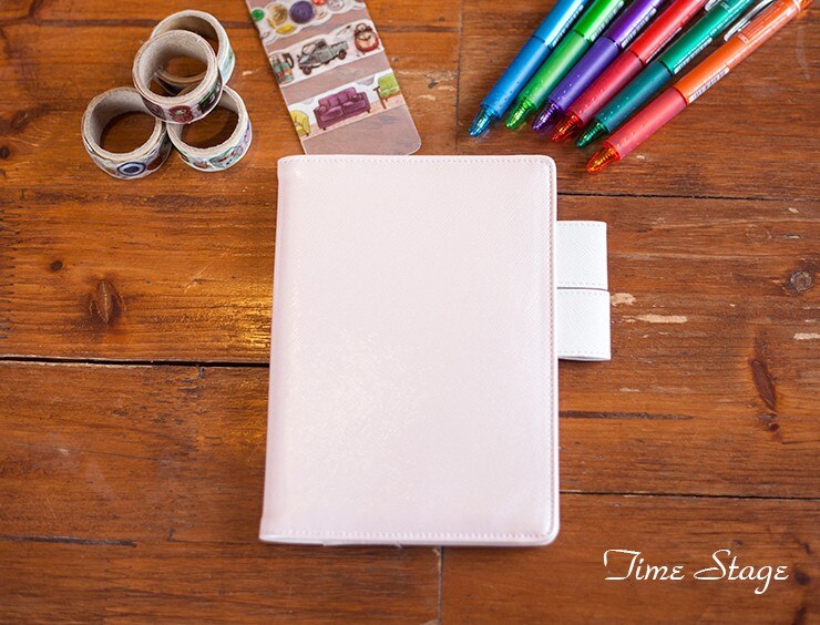 japan A6 a5 notebook stationery diary billbook hobo specifications cover japanese style cover pink and white