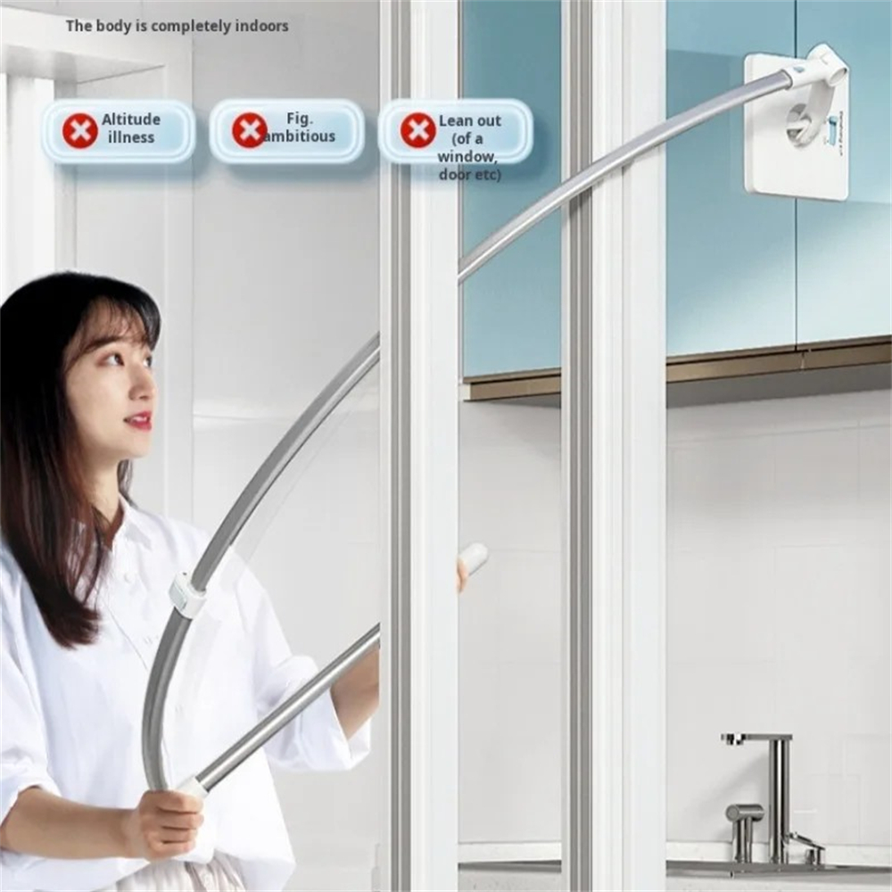 Cepillo de limpieza de vidrio de ventana de gran altura para el hogar, herramientas de limpieza de vidrio de doble cara, adecuadas para limpieza de ventanas de gran altura